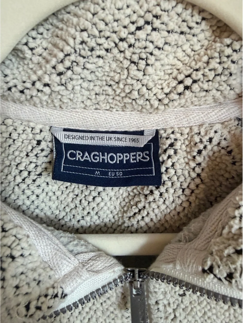Craghoppers M Beige Textured Half-Zip Pullover Fleece  High Performance Hiking